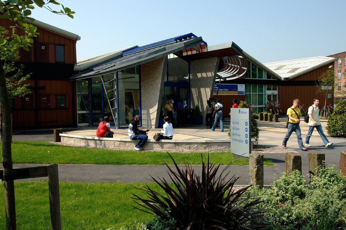 University of Bolton - Eagle Entrance with Students